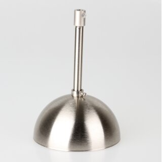 Lampen-Baldachin 50x100mm mit Pendelrohr und Zugentlaster Metall Edelstahl-Optik