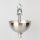 Lampen-Baldachin 50x100mm mit Pendelrohr und Zugentlaster Metall Edelstahl-Optik