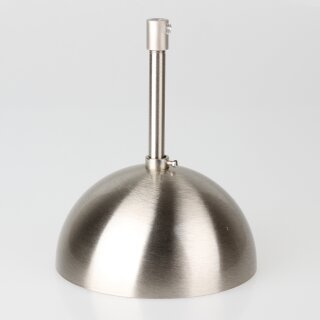 Lampen-Baldachin 120x62mm mit Pendelrohr und Zugentlaster Metall Edelstahl-Optik