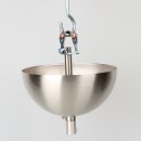 Lampen-Baldachin 120x62mm mit Pendelrohr und Zugentlaster Metall Edelstahl-Optik