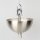 Lampen-Baldachin 120x62mm mit Pendelrohr und Zugentlaster Metall Edelstahl-Optik