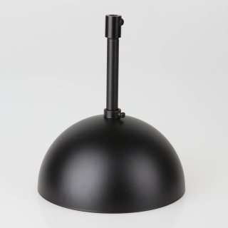 Lampen-Baldachin 120x62mm mit Pendelrohr und Zugentlaster Metall schwarz