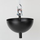 Lampen-Baldachin 120x62mm mit Pendelrohr und Zugentlaster Metall schwarz