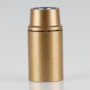 E14 Bakelit Fassung gold lackiert mit Glattmantel M10x1 IG