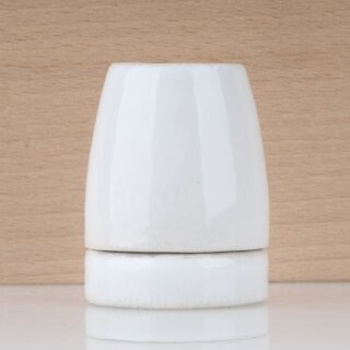 E27 Porzellanfassung 3-teilig glasiert mit R3/8 Zoll Innengewinde 250V/4A