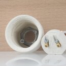 E27 Porzellanfassung 3-teilig glasiert mit R3/8 Zoll Innengewinde 250V/4A