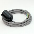 Textilkabel Grau mit E27 Lampenfassung Bakelitoptik...