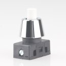 M10x1 Schrägmutter Haltekappe glatt 15x10mm Messing verchromt für Lampen Einbau-Druckschalter geeignet