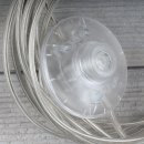 PVC Lampen Anschlussleitung transparent 4 Meter mit Fußschalter und Euro-Flachstecker