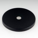 Abschluss-Scheibe Kaschierung 71x6mm Metall schwarz für Lampen und Leuchtenbau