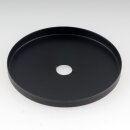 Abschluss-Scheibe Kaschierung 71x6mm Metall schwarz für Lampen und Leuchtenbau
