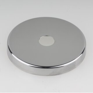 Abschluss-Scheibe Kaschierung 51x6mm Metall verchromt für Lampen und Leuchtenbau