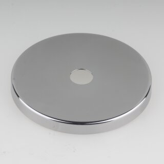 Abschluss-Scheibe Kaschierung 61x6mm Metall verchromt für Lampen und Leuchtenbau