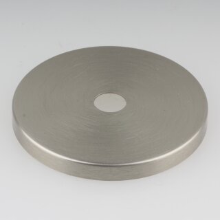 Abschluss-Scheibe Kaschierung 61x6mm Metall Edelstahloptik für Lampen und Leuchtenbau