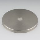 Lampen Abschluss-Scheibe Kaschierung Zierkappe 71x6mm Metall Edelstahloptik 10,2mm Mittelloch