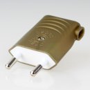 Eurostecker Europa-Flachstecker gold mit seitlichem...