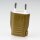 Eurostecker Europa-Flachstecker gold 250V/6A mit Schraubkontakte und seitlichem Kabelauslass