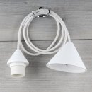 PVC-Kabel weiß mit E27 Lampenfassung für...