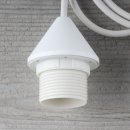 PVC-Kabel weiß mit E27 Lampenfassung für...