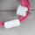 Textilkabel Pink 3-adrig mit Schnurschalter und Schutzkontakt-Stecker Weiß Anschlussleitung 2-5m