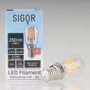 Sigor E14 LED Filament Birnenlampe klar 2.5W=(25W) 250lm...