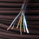 Textilkabel braun 5-adrig 5x0,5mm² Steuerleitung...