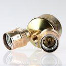 E27 Metall Zweifach-Fassung vermessingt M10x1 IG auf...