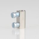 Stahlseil-Halter Drahtseilhalter Lüsterklemmeneinsatz mit Schrauben 5x10mm vernickelt