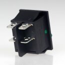 Einbau-Wippschalter grün beleuchtet 2-polig EIN/AUS 30x22mm 250V/16A