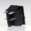 Einbau-Wippschalter gelb beleuchtet 2-polig EIN/AUS 30x22mm 250V/16A