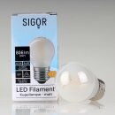 Sigor E27 LED Filament Tropfenlampe matt 6,5W = (60W) 806...