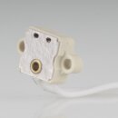 12 Volt Niedervolt G4, GY6,35 Halogen Universal Lampenfassung rechteckig 11cm Zuleitung