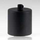 Lampen Deckenbaldachin 62x63mm Zylinderform Metall schwarz mit Zugentlastung Kunststoff