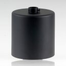 Lampen Deckenbaldachin 62x63mm Zylinderform Metall schwarz mit Stellring für 10 mm Pendelrohr