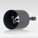 Lampen Deckenbaldachin 62x63mm Zylinderform Metall schwarz mit Pendelrohr und Zugentlastung Kunststoff