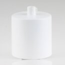 Lampen Deckenbaldachin 62x63 Zylinderform Metall weiß mit Zugentlastung Kunststoff weiß