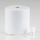 Lampen Deckenbaldachin 62x63 Zylinderform Metall weiß mit Zugentlastung Kunststoff weiß