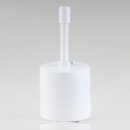 Lampen Deckenbaldachin 62x63mm Zylinderform Metall weiß mit Pendelrohr und Zugentlastung Kunststoff