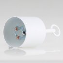 Lampen Deckenbaldachin 62x63mm Zylinderform Metall weiß mit Pendelrohr für Kettenaufhängung