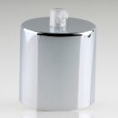 Lampen Deckenbaldachin 62x63mm Zylinderform Metall verchromt mit Zugentlastung Kunststoff transparent