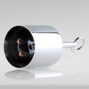Lampen Deckenbaldachin 62x63mm Zylinderform Metall verchromt mit Pendelrohr für Kettenaufhängung