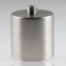 Lampen Deckenbaldachin 62x63mm Zylinderform Metall Edelstahloptik mit Zugentlastung Metall