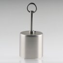 Lampen Deckenbaldachin 62x63mm Zylinderform Metall Edelstahloptik mit Pendelrohr für Kettenaufhängung