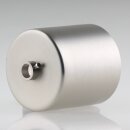 Lampen Deckenbaldachin 62x63mm Zylinderform Metall Edelstahloptik mit Stellring für 10 mm Pendelrohr