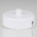 1-Loch Lampen-Baldachin Metall 80x25mm weiß mit...