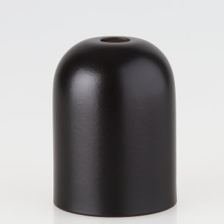 E27 Fassungshülse Zierhülse 43x57 Metall schwarz mit 10,5mm Mittelloch für Lampenfasssung