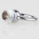 Ringnippel Metall verchromt beweglicher Bügel rund mit M10x1 Außengewinde für Lampen und Leuchtenbau