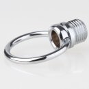 Ringnippel Metall verchromt beweglicher Bügel rund mit M10x1 Außengewinde für Lampen und Leuchtenbau