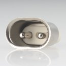 Metall Geräte-Einbaustecker 2P+E Steckerstifte 6 mm 10A