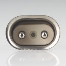 Warmgeräte Geräte-Einbaustecker Metall 2P+E Steckerstifte 6mm für alte Toaster Waffeleisen und Bügeleisen